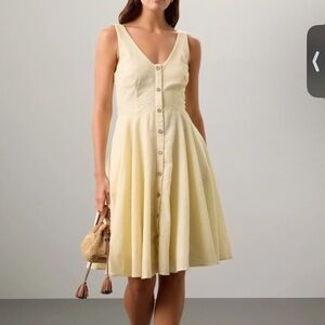 Slate & Willow Seersucker V-Neck Dress